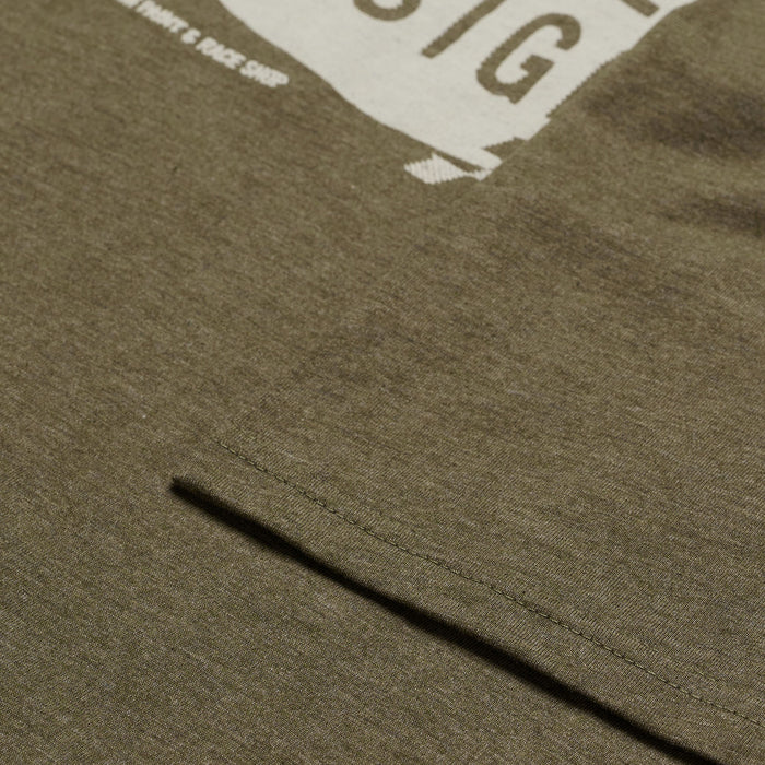 Short Sleeve Tee Stamp Olive Heather