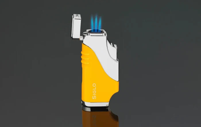 Siglo Yellow Triple Torch Lighter - 1001098