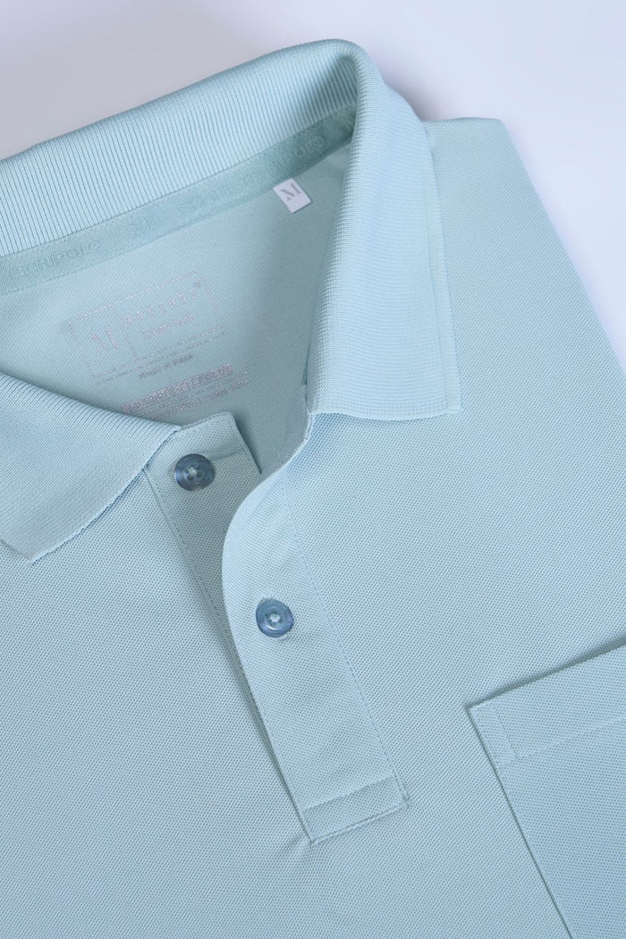 Sky Blue Smart Tech Pocket + Polo T-shirts Maxzone Clothing M