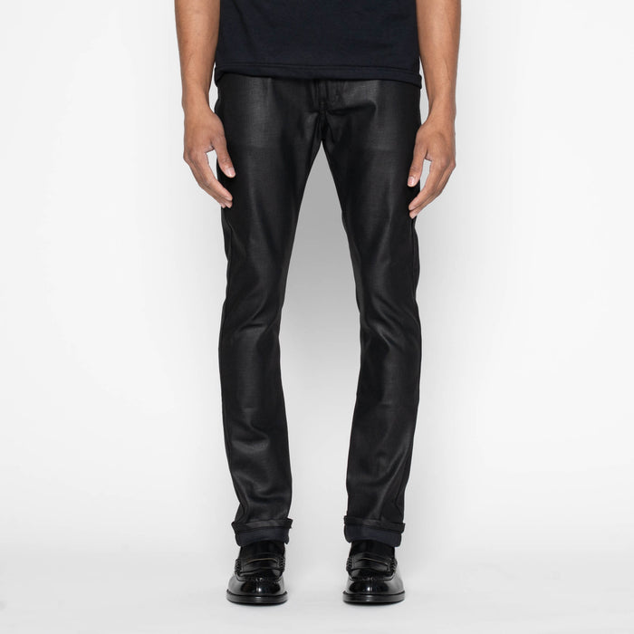 Stacked Guy - Wax Coated Black Stretch by Naked & Famous Denim