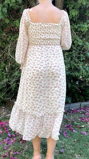 Tallulah Square Neck Ditsy Floral Midi Dress by www.thehouseofblondie.com