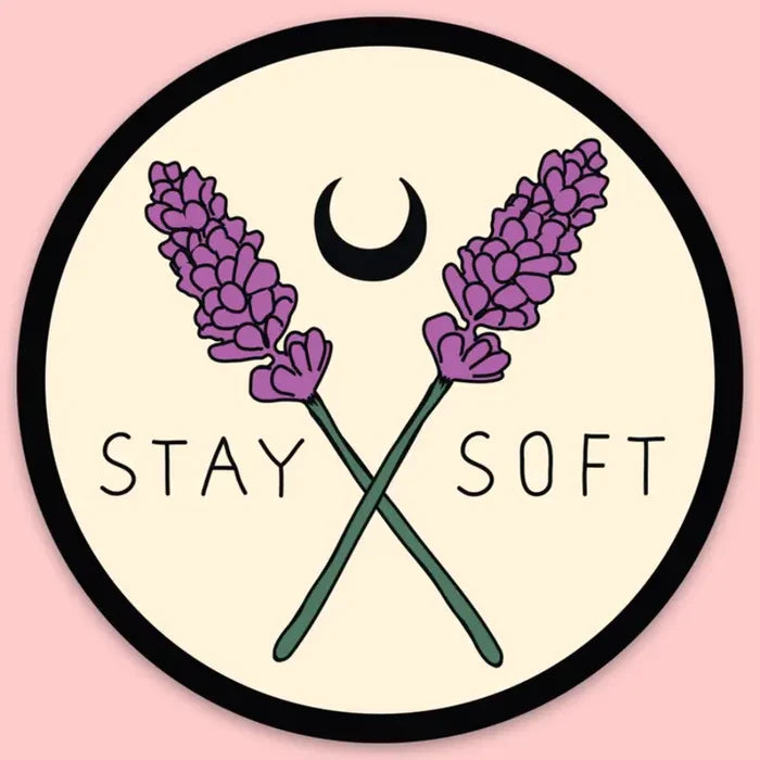 Tender Ghost 'Stay Soft' Round Vinyl Sticker