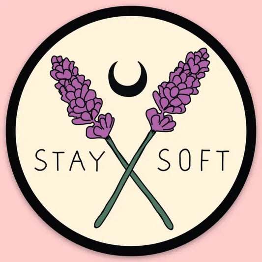 Tender Ghost 'Stay Soft' Round Vinyl Sticker