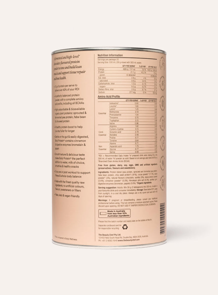 The Beauty Chef Body Protein+ Chocolate Protein powder - 600g - L'Organic