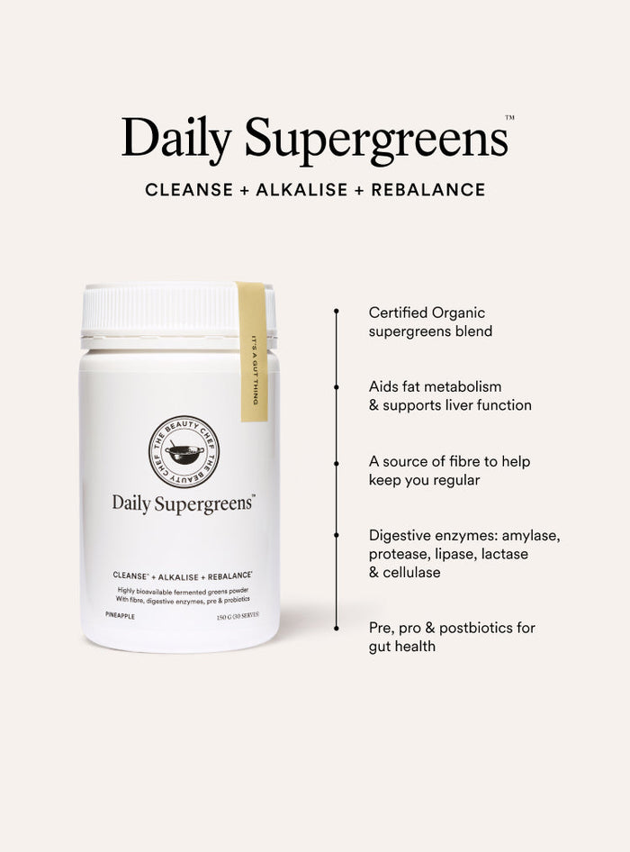 The Beauty Chef Daily Supergreens Inner Beauty Support Pineapple 150g - L'Organic