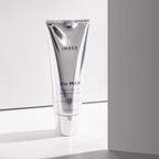 the MAX™ facial cleanser | IMAGE Skincare in a sleek silver tube displayed with soft natural lighting, highlighting its modern and clean skincare packaging design