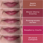 Apple Butter, Black Cherry, Pomegranate, Raspberry, Rhubarb