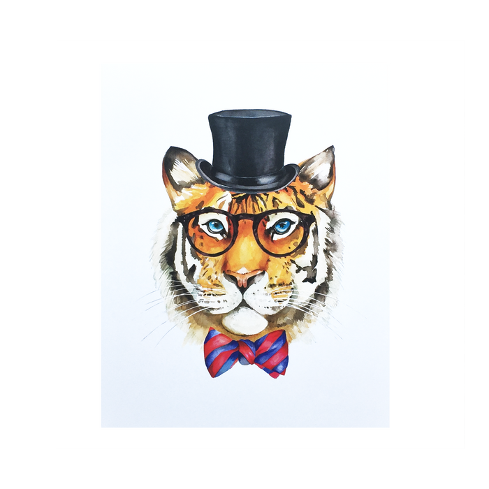Top Hat Tiger Print