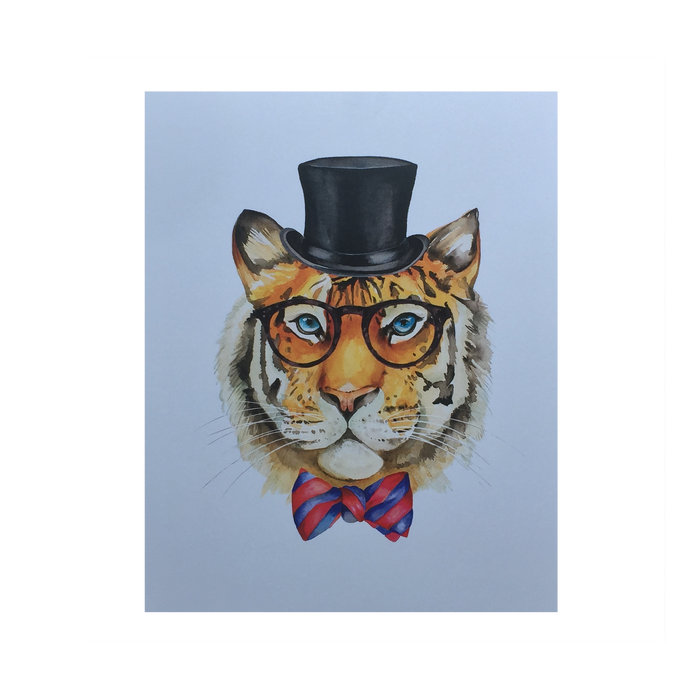 Top Hat Tiger Print