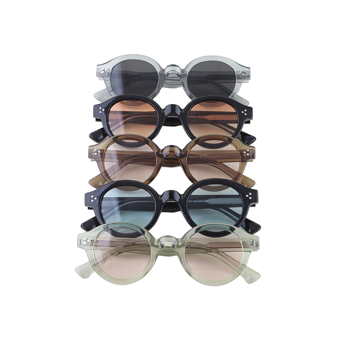 Triple Bolted Round Sunglasses
