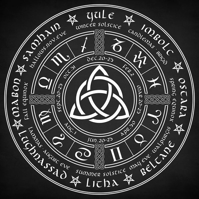 Triquetra Pagan Wheel of the Year - Art Print