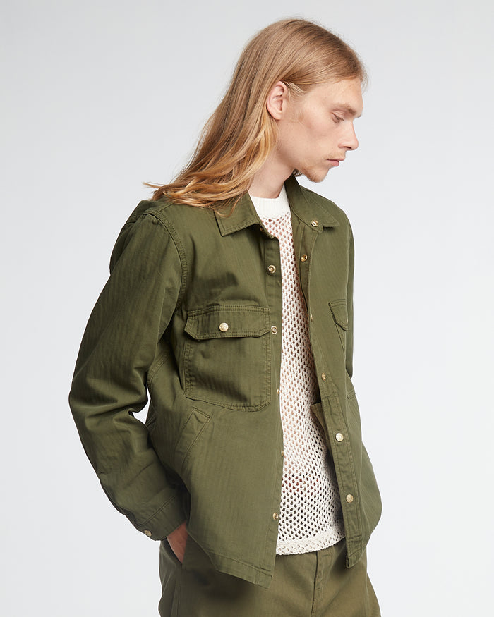 Troy Shirt HBT Cotton Avocado