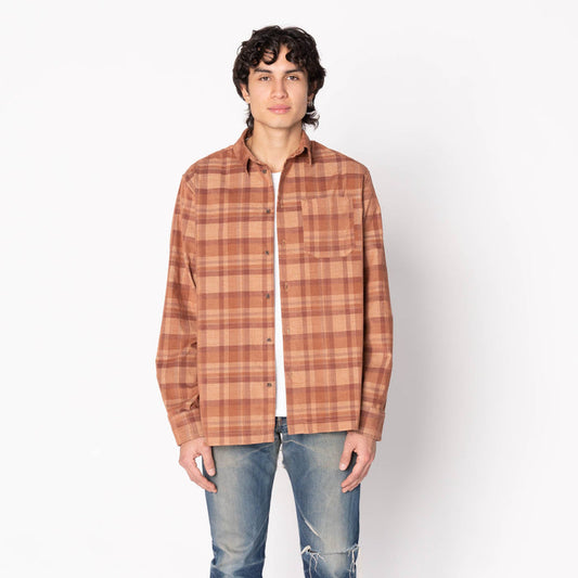 True Shirt - Corduroy Shirting (21W) - Brown / Beige by Naked & Famous Denim