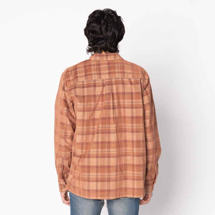 True Shirt - Corduroy Shirting (21W) - Brown / Beige by Naked & Famous Denim