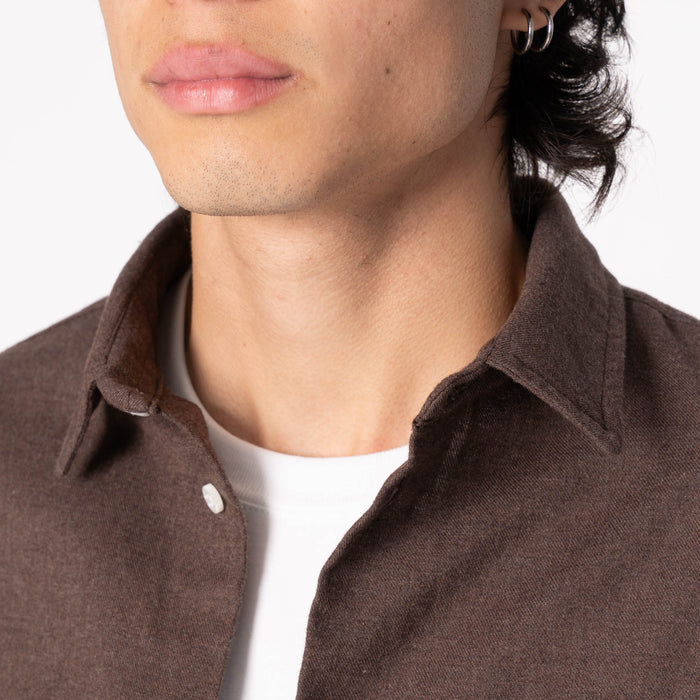 True Shirt - Soft Twill - Brown by Naked & Famous Denim