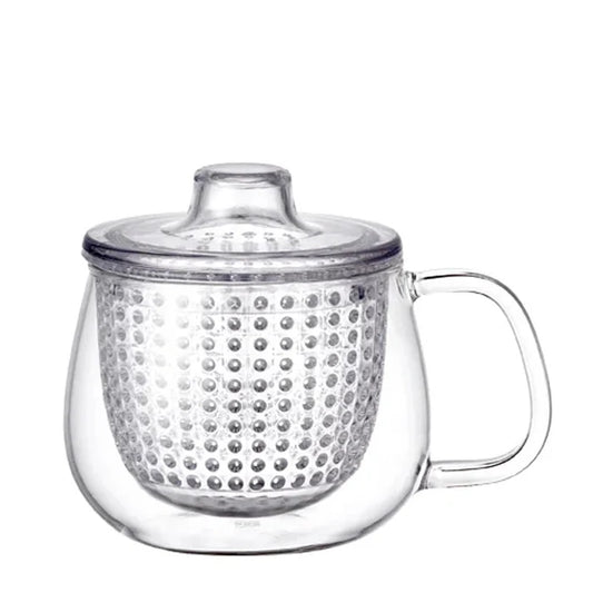 Unitea Uni Mug Heat-Resistant Glass Mug with Strainer Lid