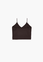 V-Neck Cropped Top - GANACHE