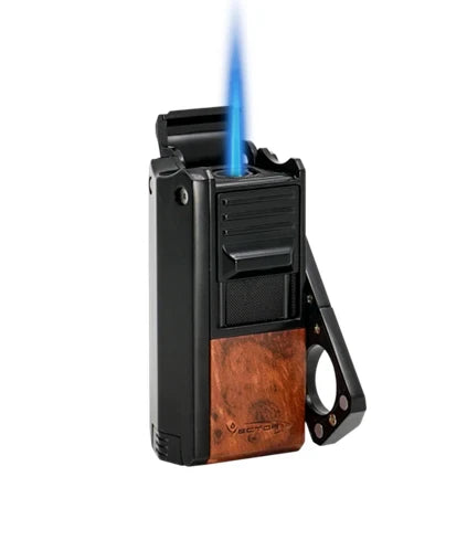 Vector Thor Mahogany Marble Torch Lighter with V-Cutter - THOR/10