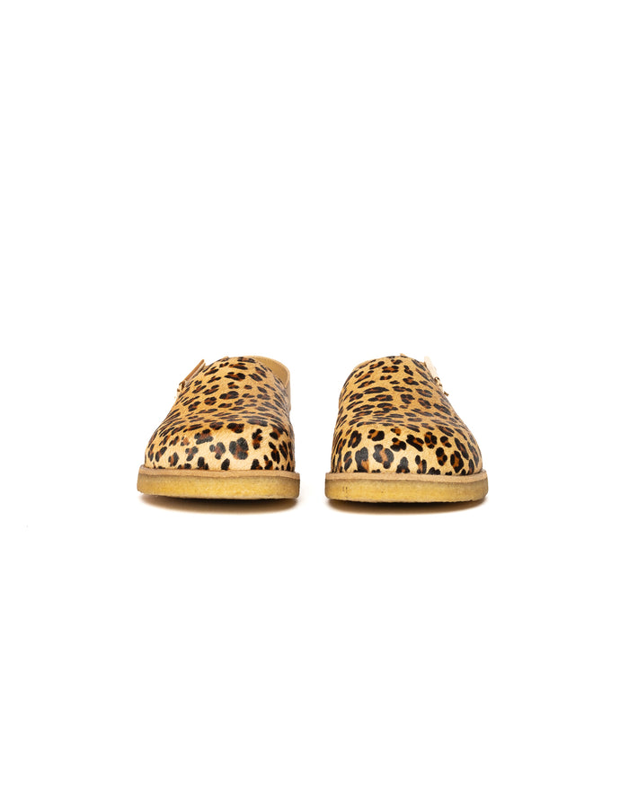 Vinny's Strapped Mule Pony Hair Leopard