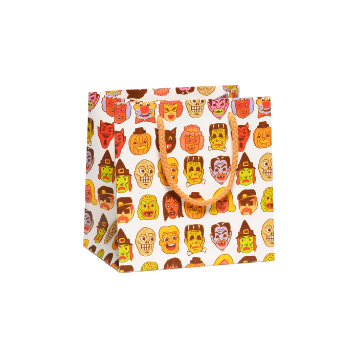 Vintage Halloween Masks Small Gift Bag