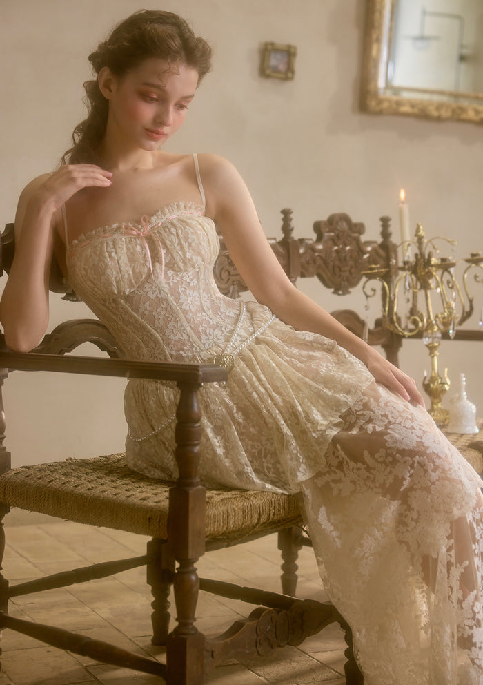 Lacemade victorian style white lace skirt for engagement photo outfits