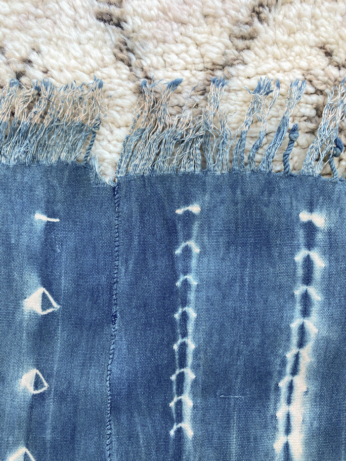 West African Mali Shibori Indigo Throw XVI