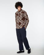 Western Shirt Velvet Bandana Brown