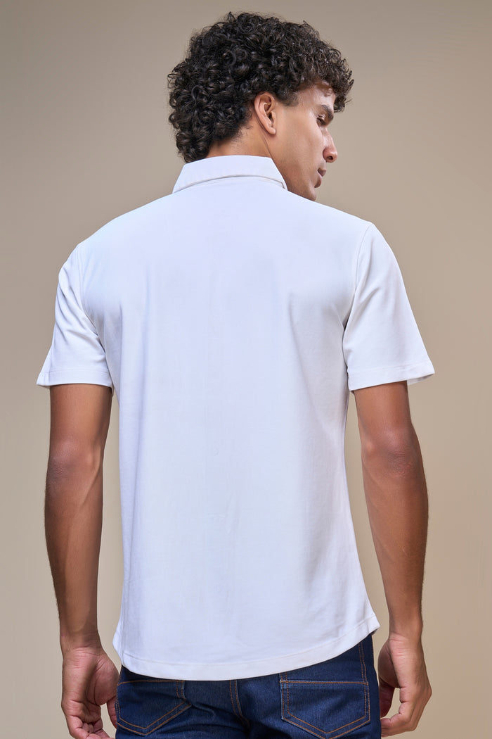 White - Smart Tech Pocket Shirt Maxzone Clothing