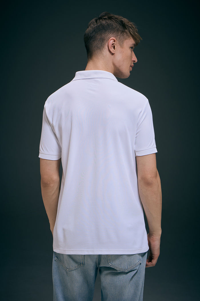 White Smart Tech Pocket + Polo T-shirts Maxzone Clothing