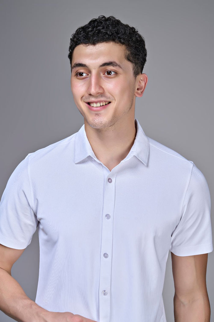 White Smart Tech Shirt Shirts Maxzone Clothing M