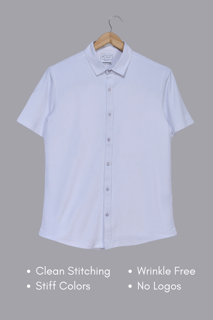 White Smart Tech Shirt Shirts Maxzone Clothing