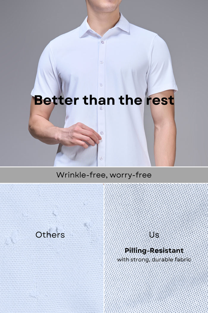 White Smart Tech Shirt Shirts Maxzone Clothing