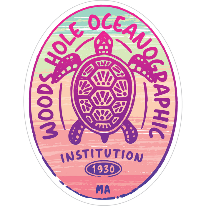 WHOI Sunset Turtle Sticker