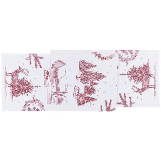 Winter Toile Table Runner 72"
