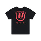 Womens Short Sleeve Tee Smiley Black