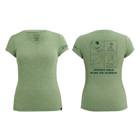 Women's Woods Hole Runs on Science Sport Tee