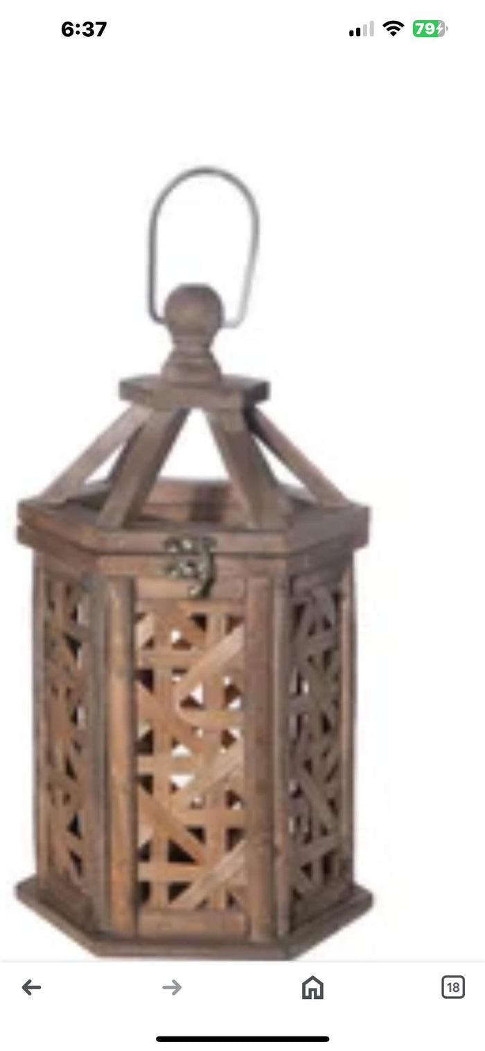 Wood Lantern Small