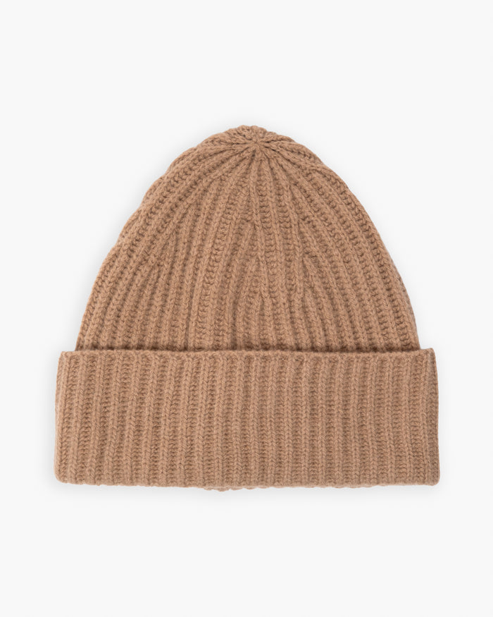 Wool Cashmere Beanie Camel