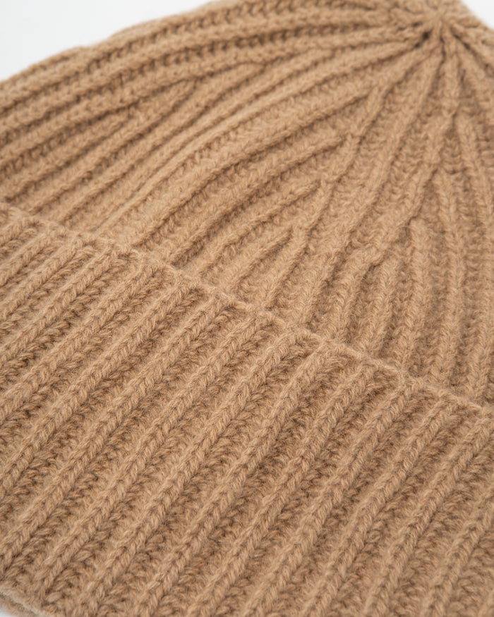 Wool Cashmere Beanie Camel