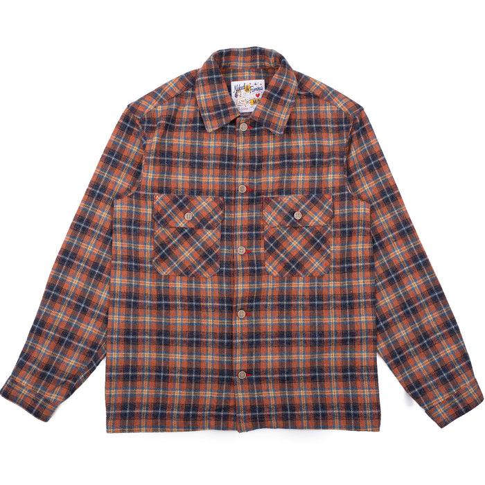 Work Shirt - Triple Twist Yarn Flannel - Red by Naked & Famous Denim
