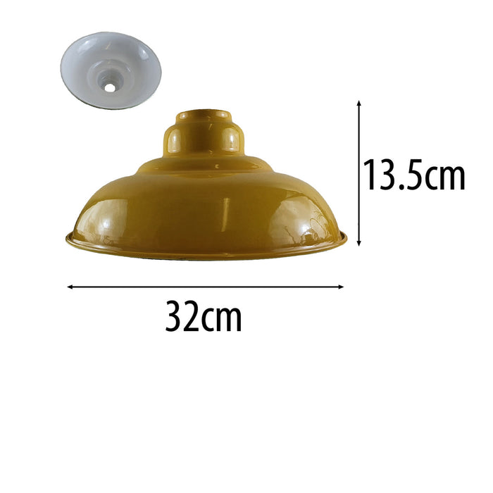 Yellow Gloss Semi Curvy Metal E27 Fit Pendant Lamp Shade~1091