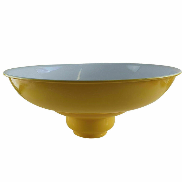 Yellow Gloss Semi Curvy Metal E27 Fit Pendant Lamp Shade~1091