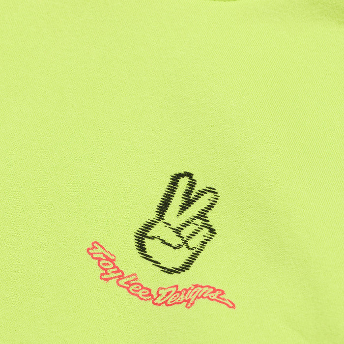 Youth Pullover Hoodie Peace Out Glo Yellow
