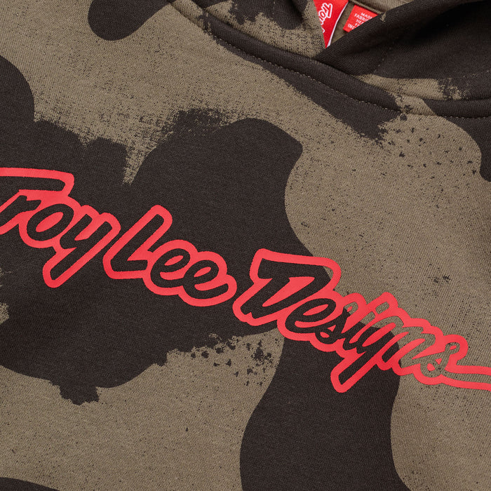 Youth Pullover Hoodie Signature Olive Camo
