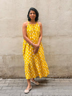 Zephyr Polka Pop Dress - Yellow