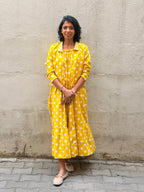 Zephyr Polka Pop Dress - Yellow